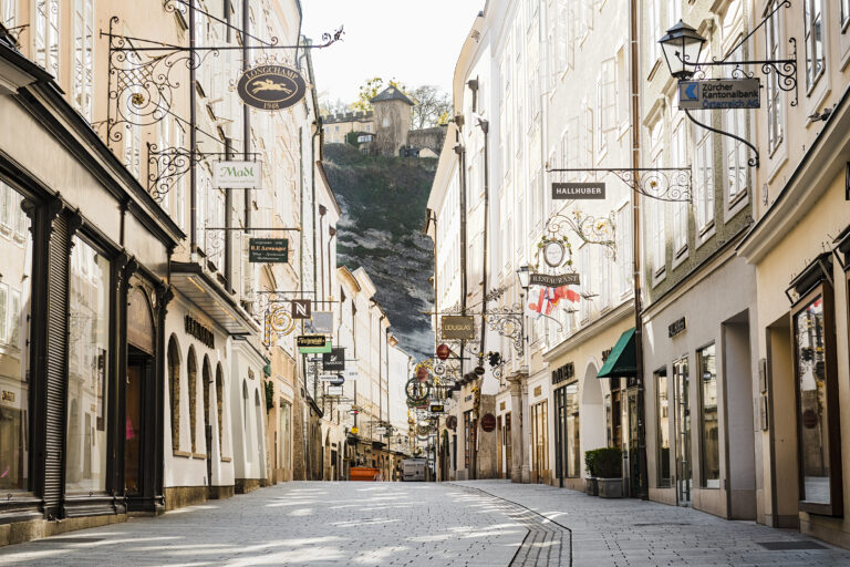 Getreidegasse in the old town of Salzburg