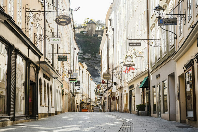 Getreidegasse in der Salzburger Altstadt